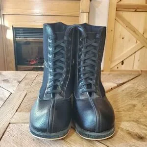 Vintage Wool Felt 1940s Boots - Step a Long Sole Men\'s size 7 vintage Wool | Shoes | Vintage Wool Felt 94s Boots Step A  main image 2
